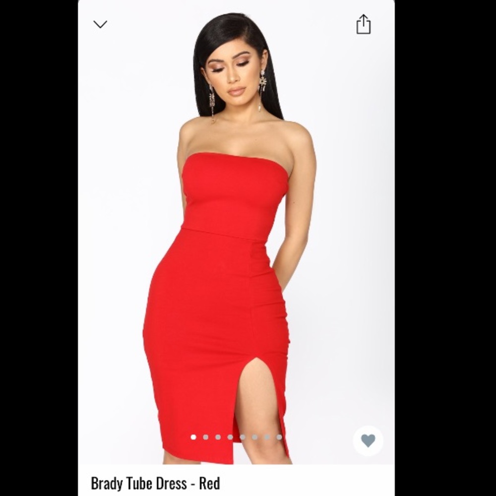 Fashion nova red dress worn once